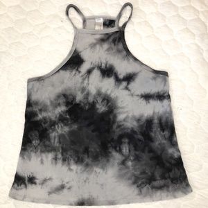 Tie Dye Cropped Halter Top